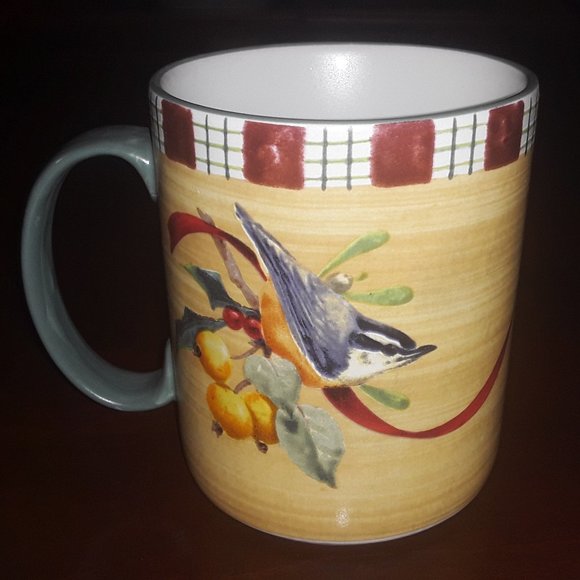 Lenox Dinner Plate, Salad Plate, and Mug. "Winter Greetings Everyday" "Nuthatch - Picture 5 of 9